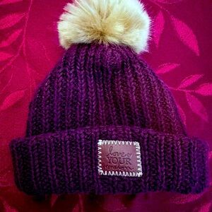 “Love Your Melon” Baby Burgundy Pom Beanie Hat